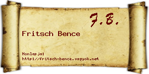 Fritsch Bence névjegykártya